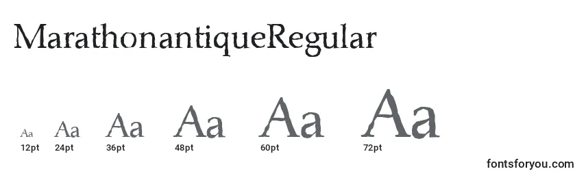 Размеры шрифта MarathonantiqueRegular