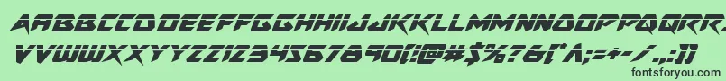 Skirmisherlaserital Font – Black Fonts on Green Background