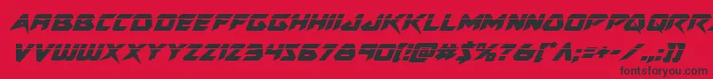 Skirmisherlaserital Font – Black Fonts on Red Background