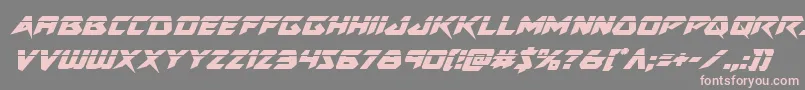 Skirmisherlaserital Font – Pink Fonts on Gray Background