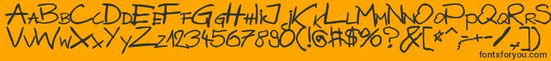 Шрифт BazgrolyB – чёрные шрифты на оранжевом фоне