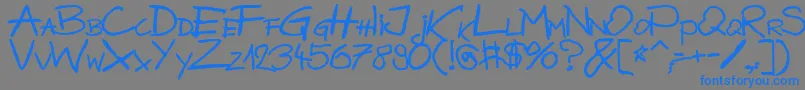 BazgrolyB Font – Blue Fonts on Gray Background