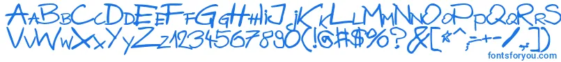 Шрифт BazgrolyB – синие шрифты на белом фоне