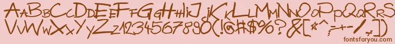 Шрифт BazgrolyB – коричневые шрифты на розовом фоне