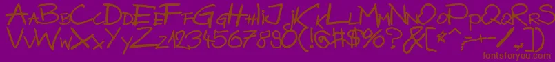BazgrolyB Font – Brown Fonts on Purple Background