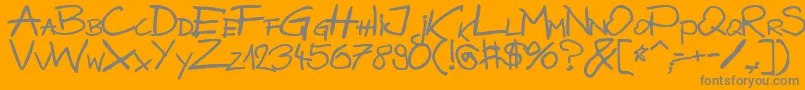 BazgrolyB Font – Gray Fonts on Orange Background