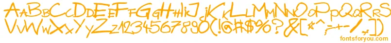 BazgrolyB Font – Orange Fonts on White Background