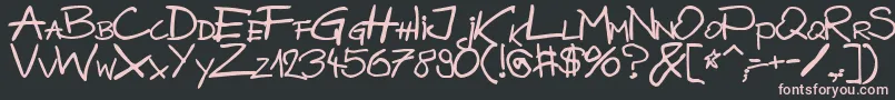 BazgrolyB Font – Pink Fonts on Black Background