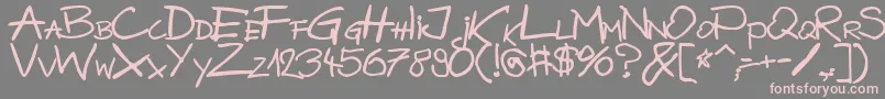 BazgrolyB Font – Pink Fonts on Gray Background