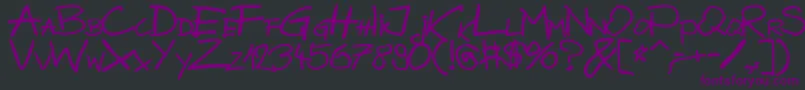 BazgrolyB-fontti – violetit fontit mustalla taustalla