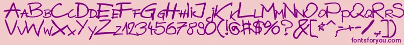 Шрифт BazgrolyB – фиолетовые шрифты на розовом фоне