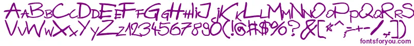 Шрифт BazgrolyB – фиолетовые шрифты на белом фоне