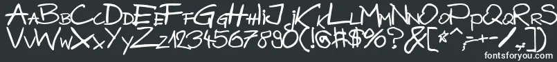 BazgrolyB Font – White Fonts on Black Background
