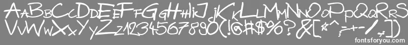 BazgrolyB Font – White Fonts on Gray Background