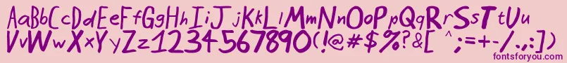 SeattleAvenue Font – Purple Fonts on Pink Background