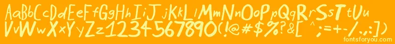 SeattleAvenue Font – Yellow Fonts on Orange Background