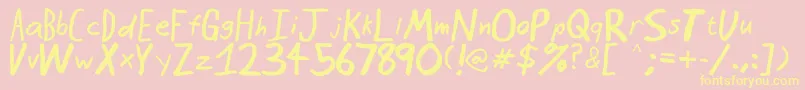 SeattleAvenue Font – Yellow Fonts on Pink Background