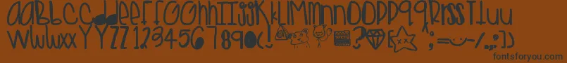 Goldenteddys Font – Black Fonts on Brown Background