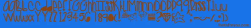 Goldenteddys Font – Brown Fonts on Blue Background