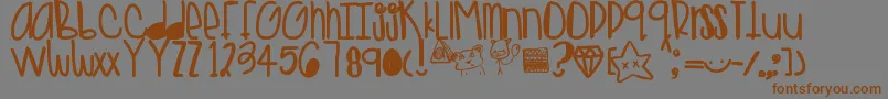 Goldenteddys Font – Brown Fonts on Gray Background