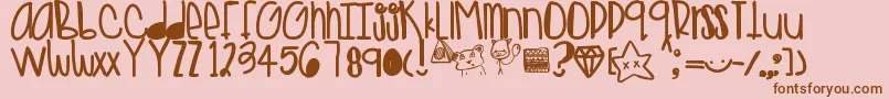 Goldenteddys Font – Brown Fonts on Pink Background
