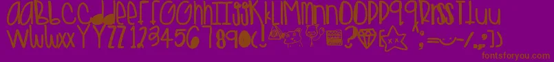 Goldenteddys Font – Brown Fonts on Purple Background