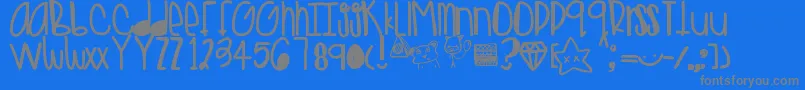 Goldenteddys Font – Gray Fonts on Blue Background