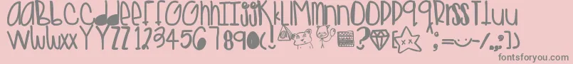 Goldenteddys Font – Gray Fonts on Pink Background