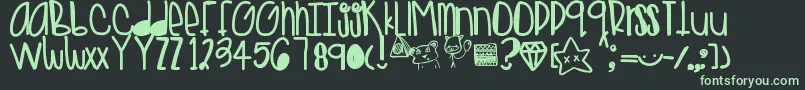 Goldenteddys Font – Green Fonts on Black Background