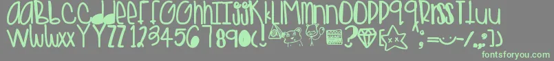 Goldenteddys Font – Green Fonts on Gray Background