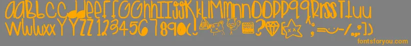 Goldenteddys Font – Orange Fonts on Gray Background
