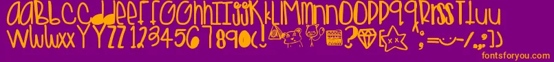 Goldenteddys Font – Orange Fonts on Purple Background