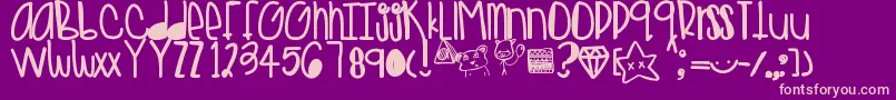 Goldenteddys Font – Pink Fonts on Purple Background