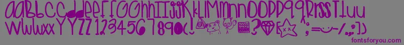 Goldenteddys Font – Purple Fonts on Gray Background