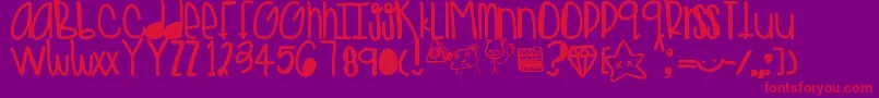 Goldenteddys Font – Red Fonts on Purple Background