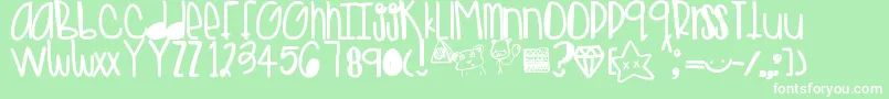 Goldenteddys Font – White Fonts on Green Background