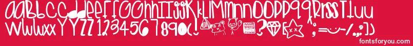 Goldenteddys Font – White Fonts on Red Background