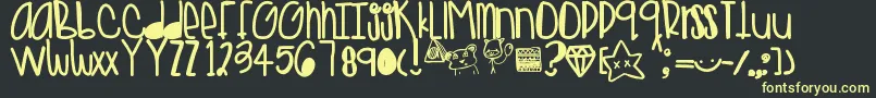 Goldenteddys Font – Yellow Fonts on Black Background
