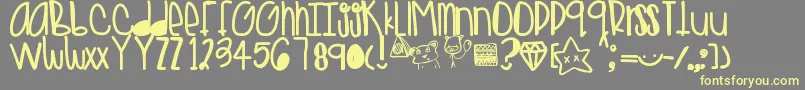 Goldenteddys-fontti – keltaiset fontit harmaalla taustalla