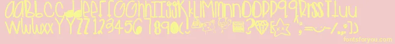 Goldenteddys Font – Yellow Fonts on Pink Background