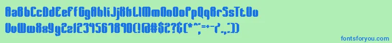 WagerLostBrk Font – Blue Fonts on Green Background