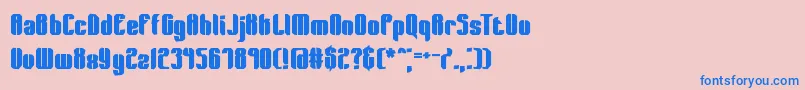 WagerLostBrk Font – Blue Fonts on Pink Background