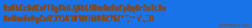 WagerLostBrk Font – Brown Fonts on Blue Background