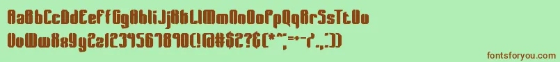 WagerLostBrk Font – Brown Fonts on Green Background