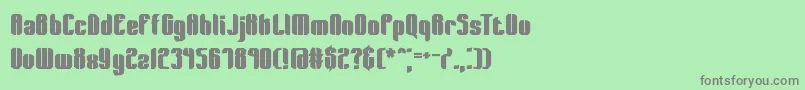 フォントWagerLostBrk – 緑の背景に灰色の文字