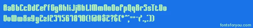 WagerLostBrk Font – Green Fonts on Blue Background