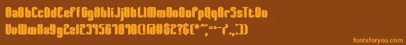WagerLostBrk Font – Orange Fonts on Brown Background