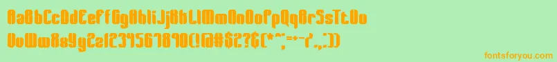 WagerLostBrk Font – Orange Fonts on Green Background