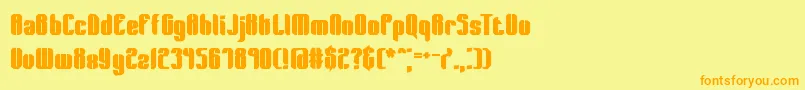 WagerLostBrk Font – Orange Fonts on Yellow Background