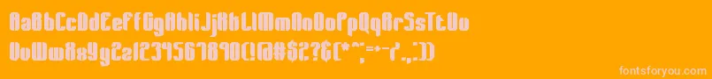 Шрифт WagerLostBrk – розовые шрифты на оранжевом фоне